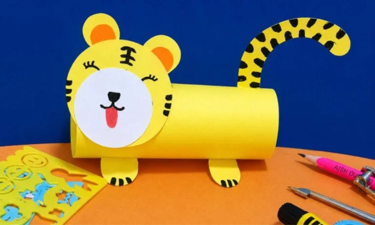 How to Make Tiger With Craft Paper