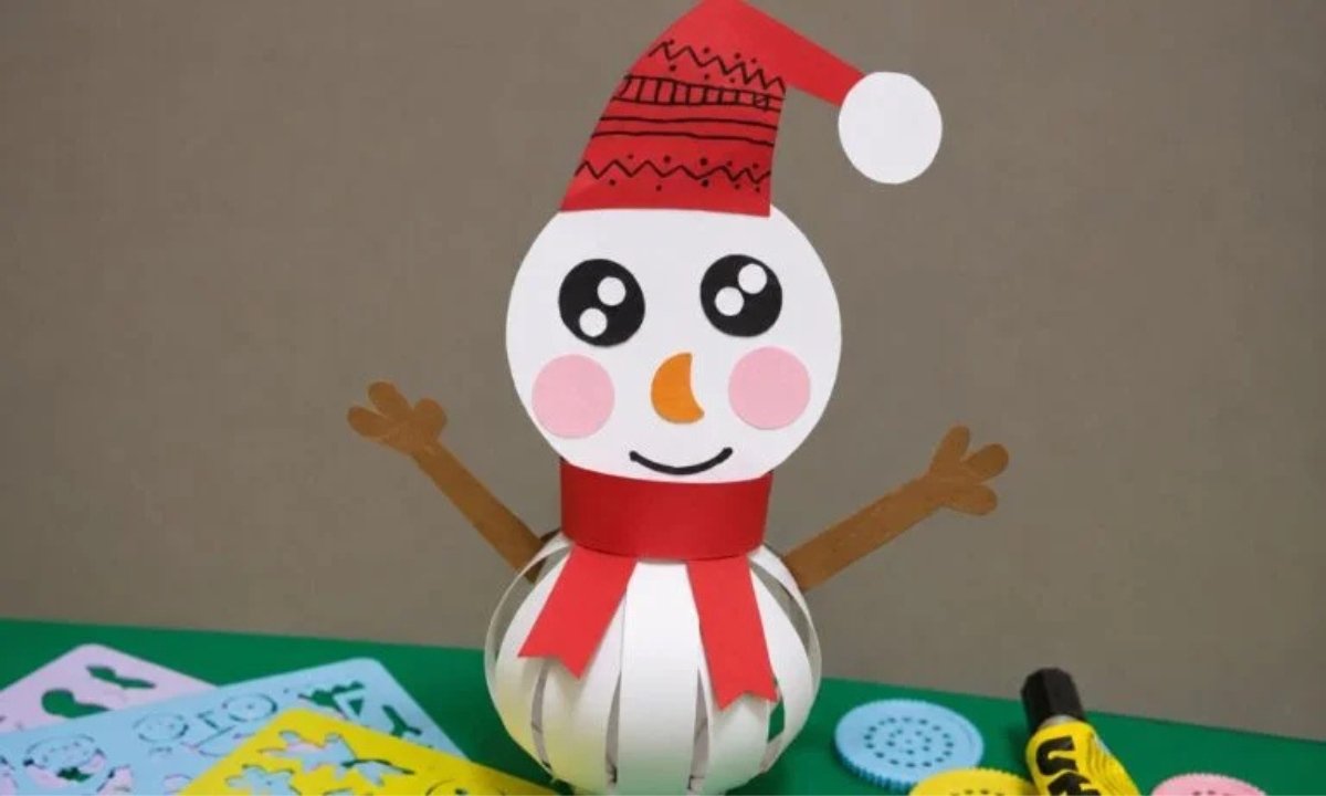 How to Make Snowman Craft with Paper