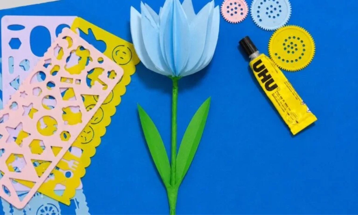 How to Make Tulip Flower Step By Step With Paper
