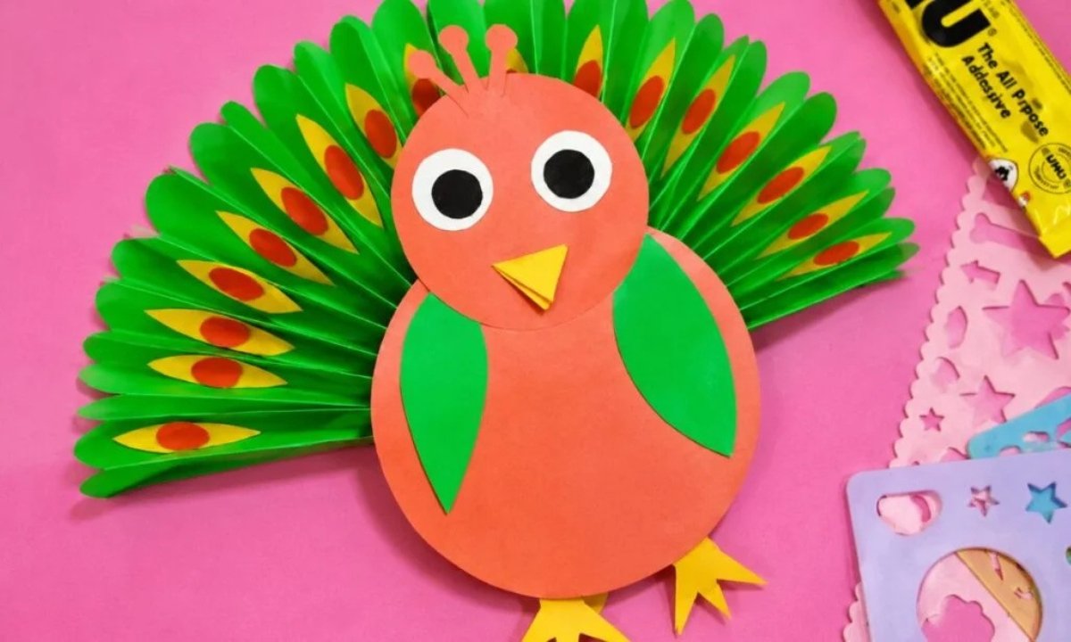 How to Make Peacock Paper Craft Step By Step