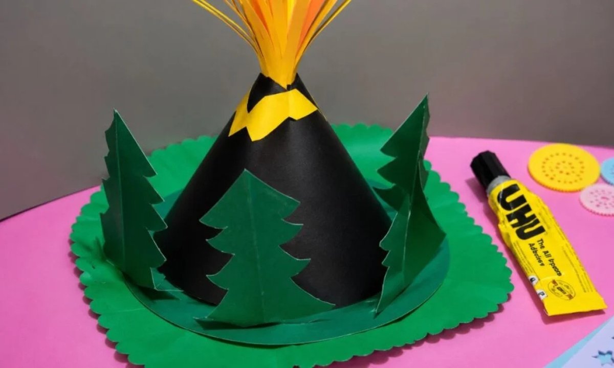 Volcano Paper Craft for Kids